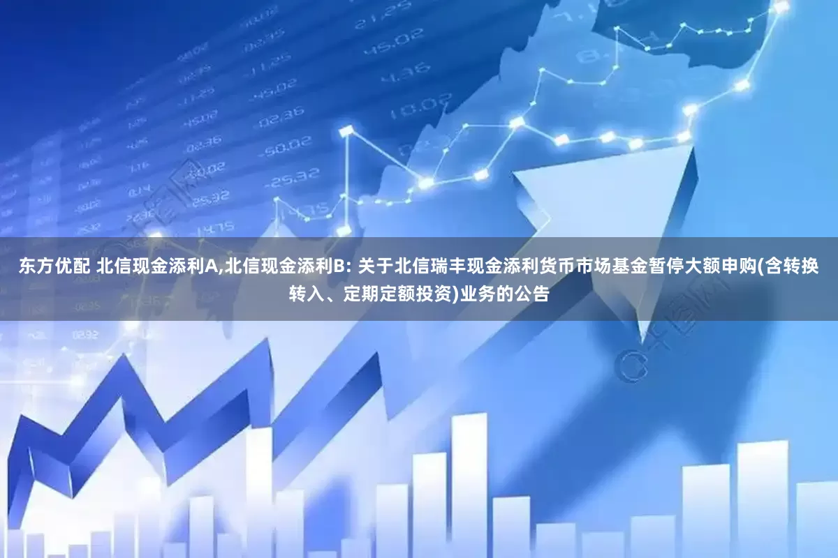东方优配 北信现金添利A,北信现金添利B: 关于北信瑞丰现金添利货币市场基金暂停大额申购(含转换转入、定期定额投资)业务的公告